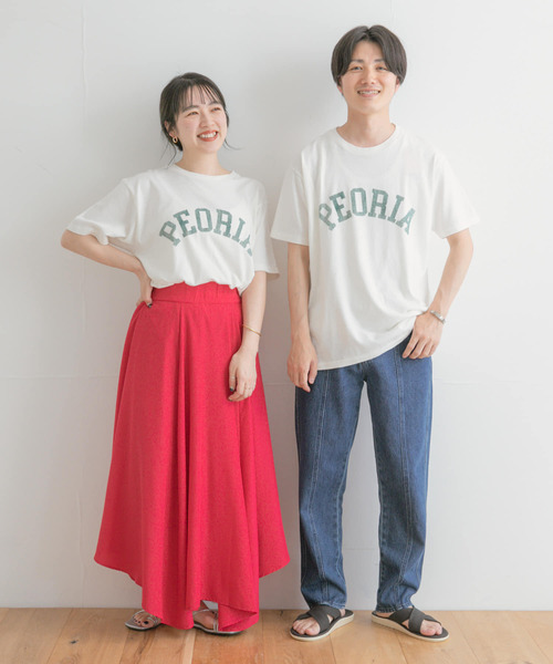 ITEMS URBANRESEARCH（アイテムズ アーバンリサーチ）の「『別注』SCREEN STARS×ITEMS　カスレプリント レタードTシャツ（Tシャツ/カットソー・メンズ・グレー系その他/ブラック/ホワイト・LARGE/MEDIUM）」の6枚目の写真