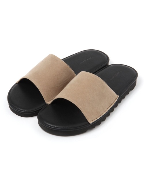 Acne Studios フェイスロゴ フェイクレザー スライドサンダル ACNE STUDIOS + NET SUSTAIN レザー スライドサンダル | NET-A