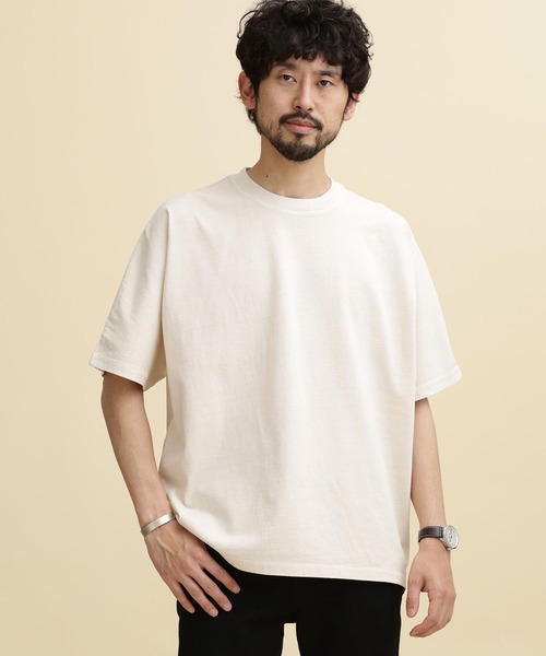 NANO universe（ナノユニバース）の「LB.04/ピグメントドルマンTシャツ（Tシャツ/カットソー・メンズ・ミント/オレンジ/アイボリー/スミクロ/ブルー・M/L/S）」の3枚目の写真