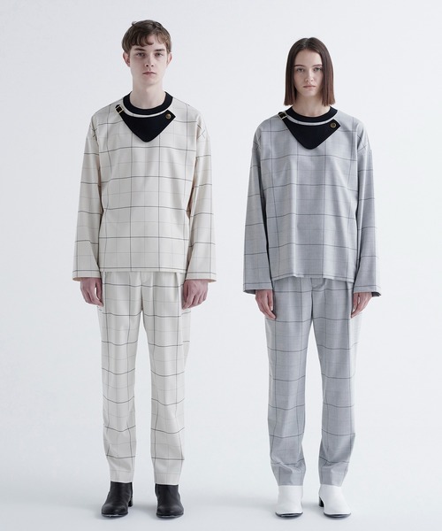 CULLNI（クルニ）の「22-AW-007 / Window pane Check 1-Tuck Tapered  