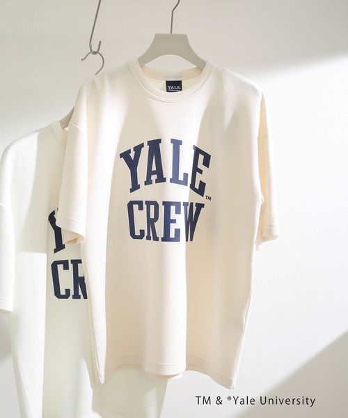 SENSE OF PLACE by URBAN RESEARCH（センスオブプレイスバイアーバンリサーチ）の「『別注』『ユニセックス』YALE×SENSE OF PLACE カレッジロゴTシャツ C（Tシャツ/カットソー・メンズ・ブラック/ライトブルー/ライトベージュ/ホワイト・LARGE/MEDIUM）」の4枚目の写真
