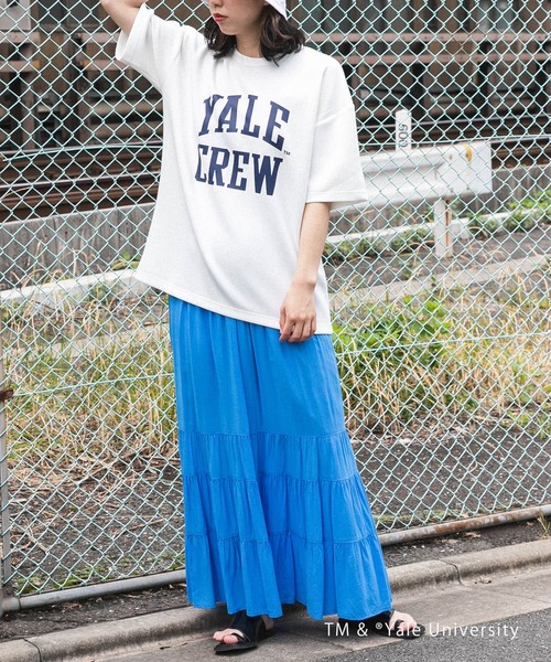 SENSE OF PLACE by URBAN RESEARCH（センスオブプレイスバイアーバンリサーチ）の「『別注』『ユニセックス』YALE×SENSE OF PLACE カレッジロゴTシャツ C（Tシャツ/カットソー・メンズ・ブラック/ライトブルー/ライトベージュ/ホワイト・LARGE/MEDIUM）」の8枚目の写真