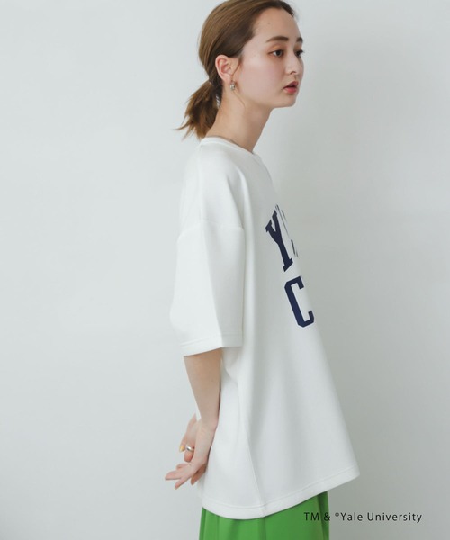 SENSE OF PLACE by URBAN RESEARCH（センスオブプレイスバイアーバンリサーチ）の「『別注』『ユニセックス』YALE×SENSE OF PLACE カレッジロゴTシャツ C（Tシャツ/カットソー・メンズ・ブラック/ライトブルー/ライトベージュ/ホワイト・LARGE/MEDIUM）」の11枚目の写真