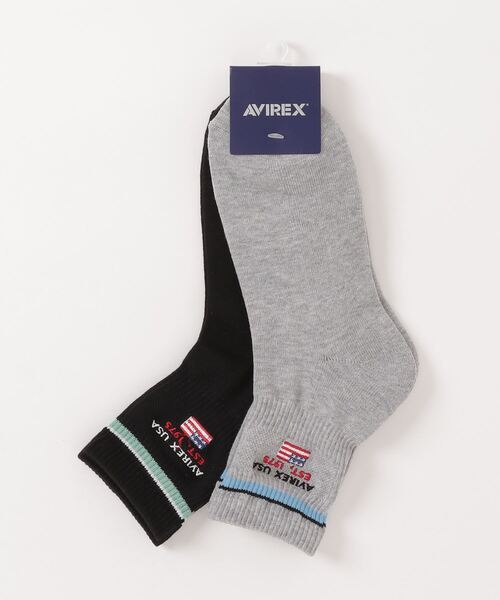 AVIREX(アヴィレックス)の「【直営店限定】ライン クルー ソックス / LINE CREW SOCKS / アヴィレックス / AVIREX(ソックス/靴下・メンズ・オフホワイト/グレー・FREE)」の4枚目の写真