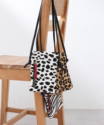 ハラコ風ジップ付スマホポシェット