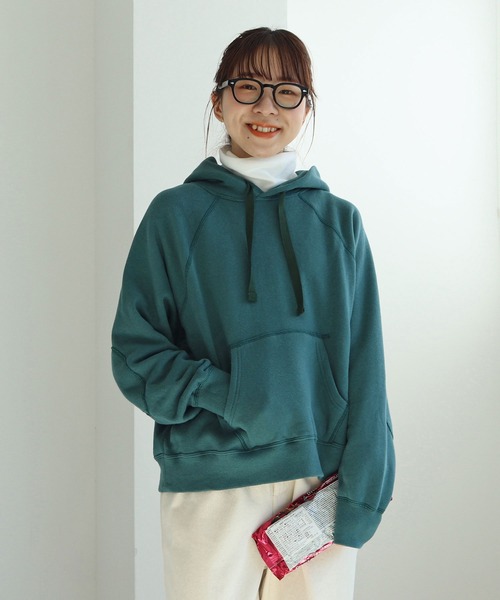 PAR ICI（パーリッシィ）の「リサイクルコットン裏毛フーディー（パーカー・レディース・グリーン/パープル/マスタード・FREE）」の6枚目の写真