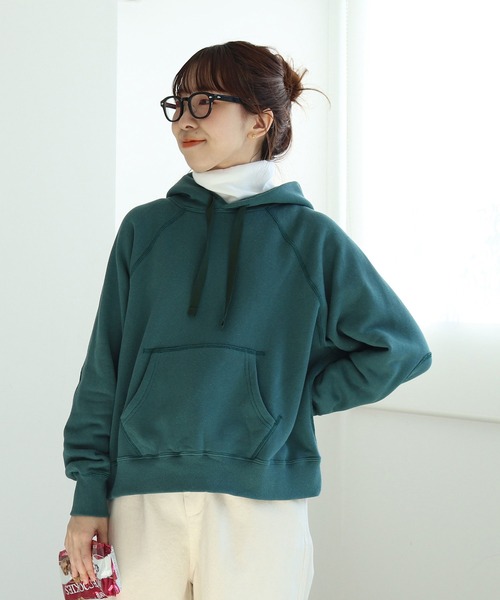 PAR ICI（パーリッシィ）の「リサイクルコットン裏毛フーディー（パーカー・レディース・グリーン/パープル/マスタード・FREE）」の7枚目の写真
