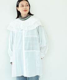 BEAMS BOY（ビームスボーイ）の「TORI-TO × BEAMS BOY / 別注 フリルカラー シャツ（シャツ/ブラウス）」