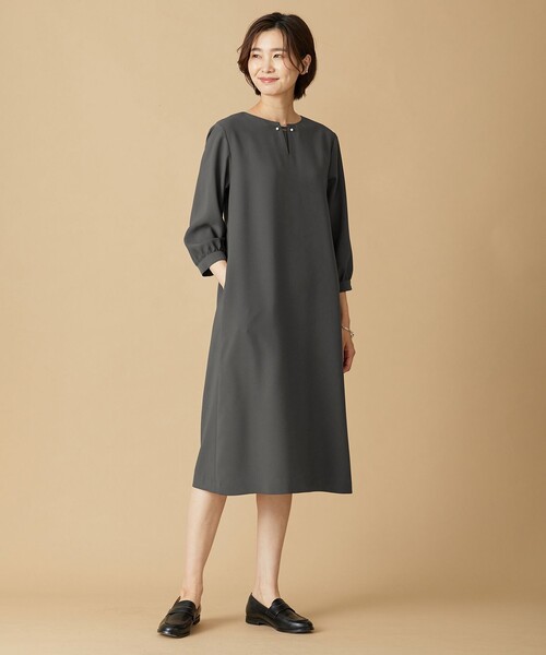 J.PRESS Ladies(J.プレス レディス)の「【洗える】 RELAXION ツイル ワンピース(ワンピース・レディース・グレー系/ネイビー系・XS)」の3枚目の写真