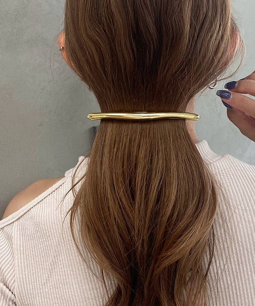 apres jour mignon(アプレジュールミニョン)の「【apresjour mignon×ARIAZ】メタルバーバレッタ(バレッタ/ヘアクリップ・レディース・シルバー/ゴールド・ONESIZE)」の7枚目の写真