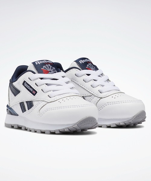 Reebok(リーボック)の「クラシックレザー ステップン フラッシュ / CLASSIC LEATHER Step 'n' Flash(スニーカー・キッズ・ホワイト×ネイビー/ホワイト×ピンク・13.0cm/14.0cm/12cm/16.0cm/15.0cm)」の6枚目の写真