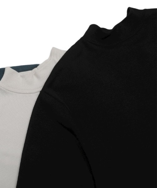 ASCLO(エジュクロ)の「ASCLO High Neck Short Sleeve T Shirt(Tシャツ/カットソー・メンズ・ブラック/アイボリー/ダークブルー・FREE)」の3枚目の写真