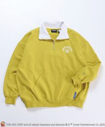 Tom＆Jerry（トムアンドジェリー）の「【SEQUENZ】TJ FACE EMB. HALF ZIP SWEAT / トムとジェリー ハーフジップ 刺繍 バックプリント スウェット（スウェット・メンズ）」