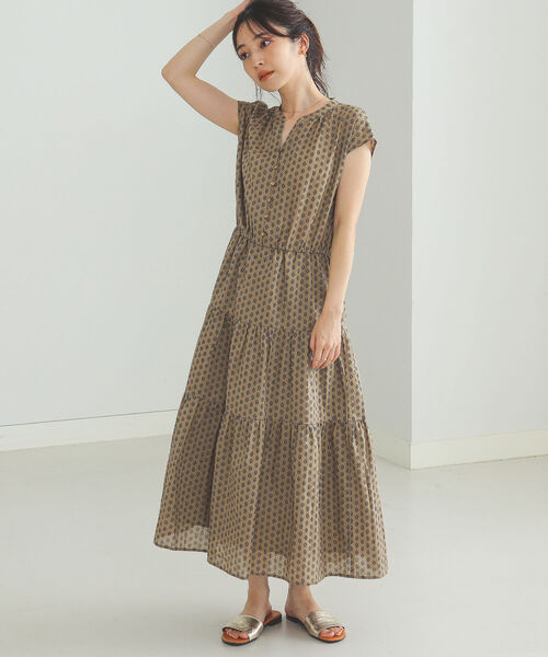 BEAMS HEART（ビームスハート）の「BEAMS HEART / スキッパー ティアード ワンピース（ワンピース・レディース・ネイビー/グリーン/その他/その他1・FREE）」の3枚目の写真