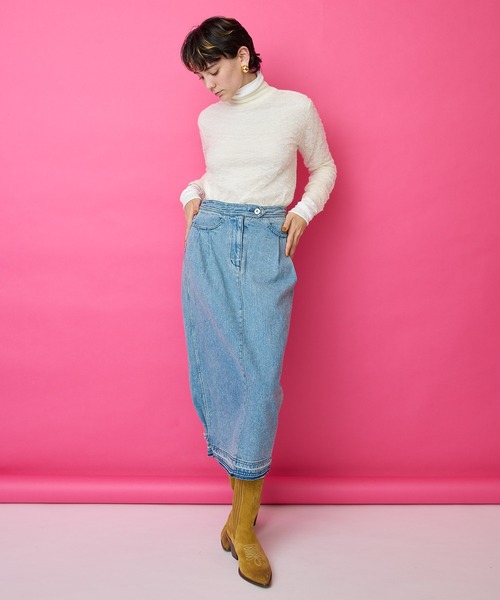 Whim Gazette ウィムガゼット デニムスカート ボタンデニムスカート