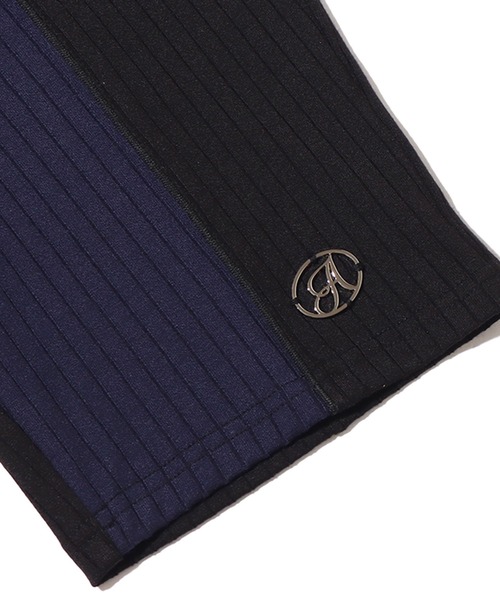 atmos pink(アトモスピンク)の「atmos pink バイカラー リブバイカーパンツ(その他パンツ・レディース・ネイビー/ブラウン・S/M)」の7枚目の写真