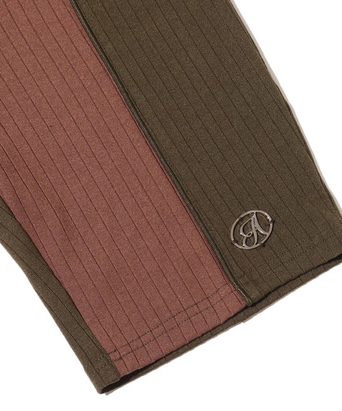 atmos pink(アトモスピンク)の「atmos pink バイカラー リブバイカーパンツ(その他パンツ・レディース・ネイビー/ブラウン・S/M)」の10枚目の写真