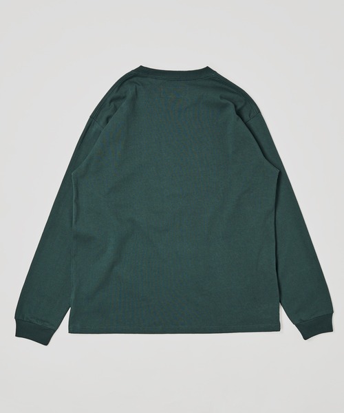 UNIVERSAL OVERALL（ユニバーサルオーバーオール）の「【UNIVERSAL OVERALL】ワンポイント刺繍ロングスリーブTシャツ / EMBROIDERY LONG SLEEVE（Tシャツ/カットソー・メンズ・ホワイト/ブラック/ネイビー/グリーン/ベージュ/チャコールグレー/オートミール・X-LARGE/MEDIUM/LARGE/SMALL）」の17枚目の写真