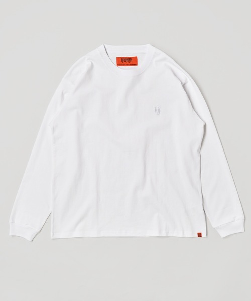 UNIVERSAL OVERALL（ユニバーサルオーバーオール）の「【UNIVERSAL OVERALL】ワンポイント刺繍ロングスリーブTシャツ / EMBROIDERY LONG SLEEVE（Tシャツ/カットソー・メンズ・ホワイト/ブラック/ネイビー/グリーン/ベージュ/チャコールグレー/オートミール・X-LARGE/MEDIUM/LARGE/SMALL）」の12枚目の写真