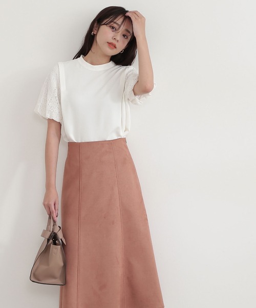 NATURAL BEAUTY BASIC（ナチュラルビューティーベーシック）の「キカレースドッキングブラウス（シャツ/ブラウス・レディース・ブラック/レッド/オフホワイト・SMALL/MEDIUM）」の16枚目の写真