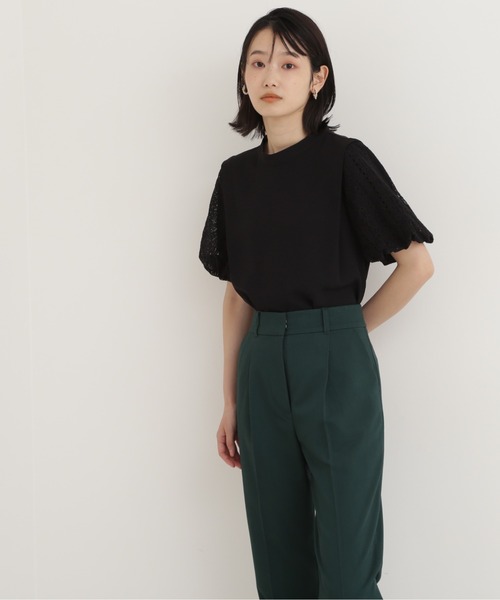 NATURAL BEAUTY BASIC（ナチュラルビューティーベーシック）の「キカレースドッキングブラウス（シャツ/ブラウス・レディース・ブラック/レッド/オフホワイト・SMALL/MEDIUM）」の14枚目の写真