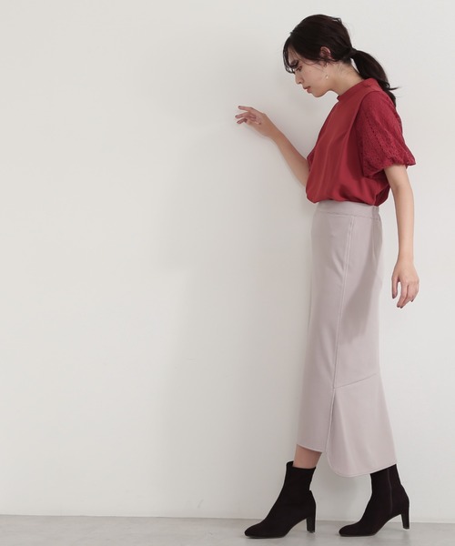 NATURAL BEAUTY BASIC（ナチュラルビューティーベーシック）の「キカレースドッキングブラウス（シャツ/ブラウス・レディース・ブラック/レッド/オフホワイト・SMALL/MEDIUM）」の15枚目の写真