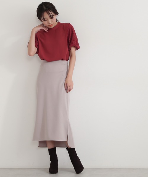 NATURAL BEAUTY BASIC（ナチュラルビューティーベーシック）の「キカレースドッキングブラウス（シャツ/ブラウス・レディース・ブラック/レッド/オフホワイト・SMALL/MEDIUM）」の12枚目の写真