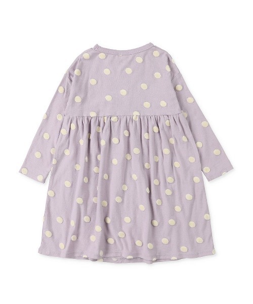FITH（フィス）の「ドットカットベロアジャガード 長袖 ひざ丈ギャザーワンピース（ワンピース・キッズ・ブラウン/ホワイト/パープル・100/110/120/80/90）」の8枚目の写真