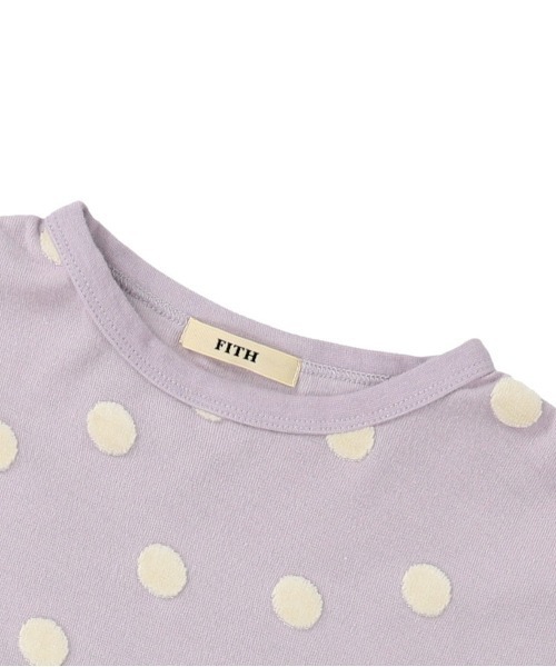 FITH（フィス）の「ドットカットベロアジャガード 長袖 ひざ丈ギャザーワンピース（ワンピース・キッズ・ブラウン/ホワイト/パープル・100/110/120/80/90）」の9枚目の写真