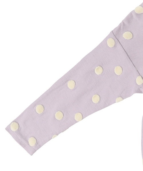 FITH（フィス）の「ドットカットベロアジャガード 長袖 ひざ丈ギャザーワンピース（ワンピース・キッズ・ブラウン/ホワイト/パープル・100/110/120/80/90）」の10枚目の写真