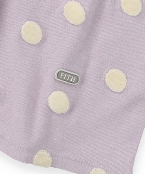 FITH（フィス）の「ドットカットベロアジャガード 長袖 ひざ丈ギャザーワンピース（ワンピース・キッズ・ブラウン/ホワイト/パープル・100/110/120/80/90）」の12枚目の写真