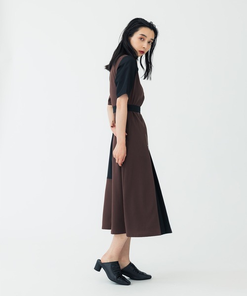 UNITED TOKYO(ユナイテッドトウキョウ)の「ブロッキングジップワンピース-ウォッシャブル-(ワンピース・レディース・オフホワイト/ブラウン/パープル・0/1)」の17枚目の写真