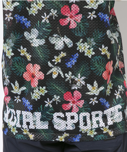 X-girl(エックスガール)の「【SEDA6月号掲載】MESH TANK TOP(タンクトップ・レディース・マルチ/ネイビー/ライトブルー・MEDIUM/SMALL)」の6枚目の写真