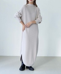 【HER CLOSET】ラウンドニットワンピース ROUND KNIT DRESS