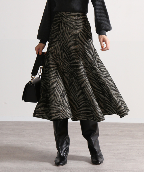 VERMEIL par iena DEVEAUX ゼブラサーキュラースカート
