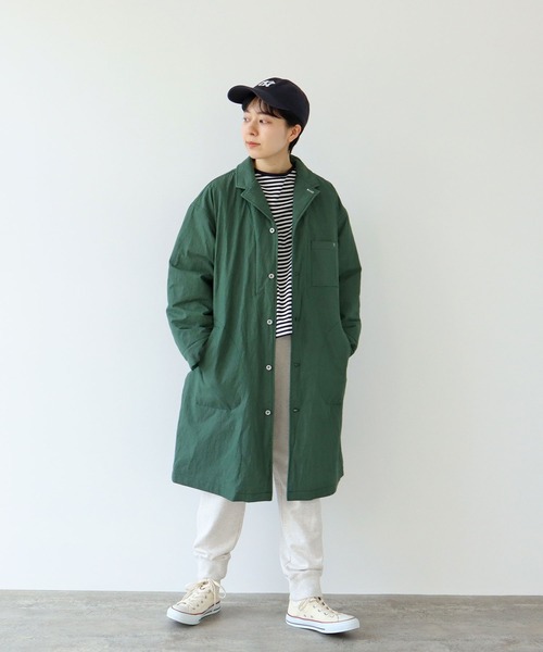 PAR ICI（パーリッシィ）の「コットンナイロンウェザー EDODAKIチェスターコート（チェスターコート・レディース・グリーン/ベージュ/チャコールグレー/グレー/グリーン系その他・FREE）」の5枚目の写真