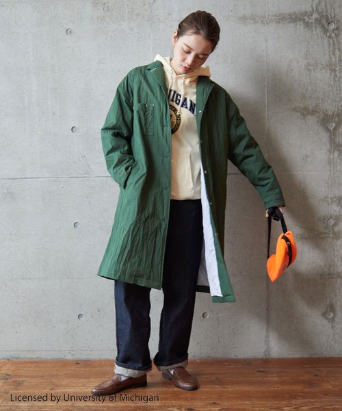 PAR ICI（パーリッシィ）の「コットンナイロンウェザー EDODAKIチェスターコート（チェスターコート・レディース・グリーン/ベージュ/チャコールグレー/グレー/グリーン系その他・FREE）」の6枚目の写真