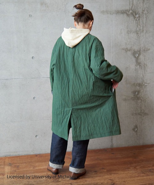 PAR ICI（パーリッシィ）の「コットンナイロンウェザー EDODAKIチェスターコート（チェスターコート・レディース・グリーン/ベージュ/チャコールグレー/グレー/グリーン系その他・FREE）」の7枚目の写真