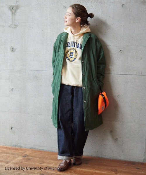 PAR ICI（パーリッシィ）の「コットンナイロンウェザー EDODAKIチェスターコート（チェスターコート・レディース・グリーン/ベージュ/チャコールグレー/グレー/グリーン系その他・FREE）」の8枚目の写真