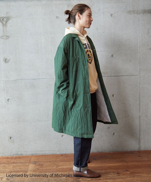 PAR ICI（パーリッシィ）の「コットンナイロンウェザー EDODAKIチェスターコート（チェスターコート・レディース・グリーン/ベージュ/チャコールグレー/グレー/グリーン系その他・FREE）」の9枚目の写真