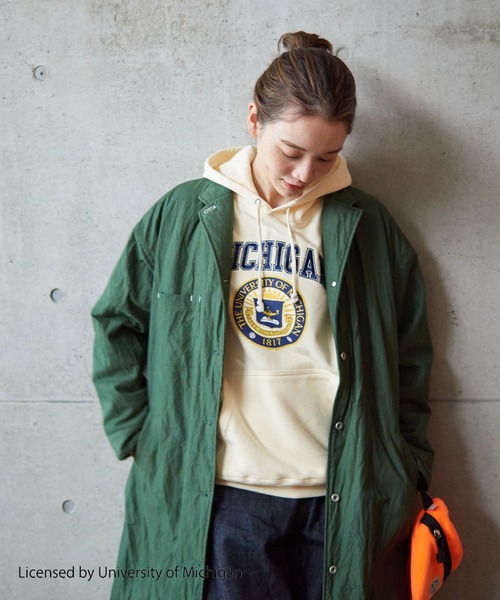 PAR ICI（パーリッシィ）の「コットンナイロンウェザー EDODAKIチェスターコート（チェスターコート・レディース・グリーン/ベージュ/チャコールグレー/グレー/グリーン系その他・FREE）」の11枚目の写真