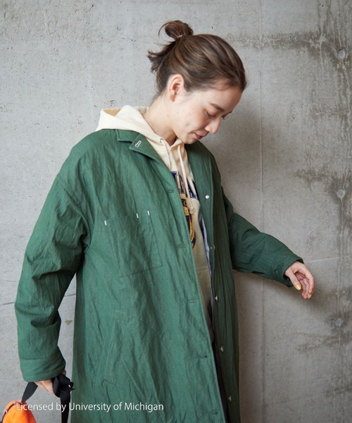 PAR ICI（パーリッシィ）の「コットンナイロンウェザー EDODAKIチェスターコート（チェスターコート・レディース・グリーン/ベージュ/チャコールグレー/グレー/グリーン系その他・FREE）」の14枚目の写真