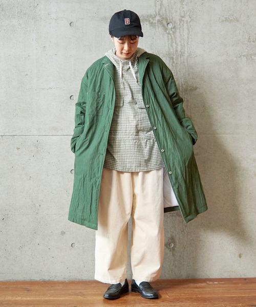 PAR ICI（パーリッシィ）の「コットンナイロンウェザー EDODAKIチェスターコート（チェスターコート・レディース・グリーン/ベージュ/チャコールグレー/グレー/グリーン系その他・FREE）」の20枚目の写真