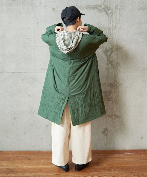 PAR ICI（パーリッシィ）の「コットンナイロンウェザー EDODAKIチェスターコート（チェスターコート・レディース・グリーン/ベージュ/チャコールグレー/グレー/グリーン系その他・FREE）」の22枚目の写真