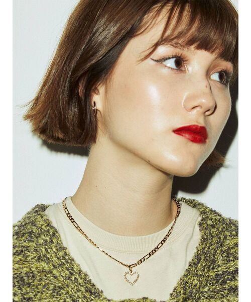 jouetie(ジュエティ)の「ラインストーンハートネックレス(ネックレス・レディース・シルバー/ゴールド・FREE)」の3枚目の写真