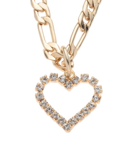 jouetie(ジュエティ)の「ラインストーンハートネックレス(ネックレス・レディース・シルバー/ゴールド・FREE)」の7枚目の写真