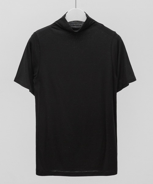 MUYMONA(ムイモナ)の「ハーフスリーブ ウールタートルトップ mmw22a002【MUYMONA】【2022AW】(Tシャツ/カットソー・レディース・ブラック/ベージュ/クリーム・FREE)」の3枚目の写真