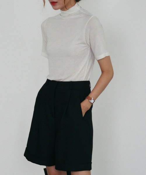 MUYMONA(ムイモナ)の「ハーフスリーブ ウールタートルトップ mmw22a002【MUYMONA】【2022AW】(Tシャツ/カットソー・レディース・ブラック/ベージュ/クリーム・FREE)」の20枚目の写真