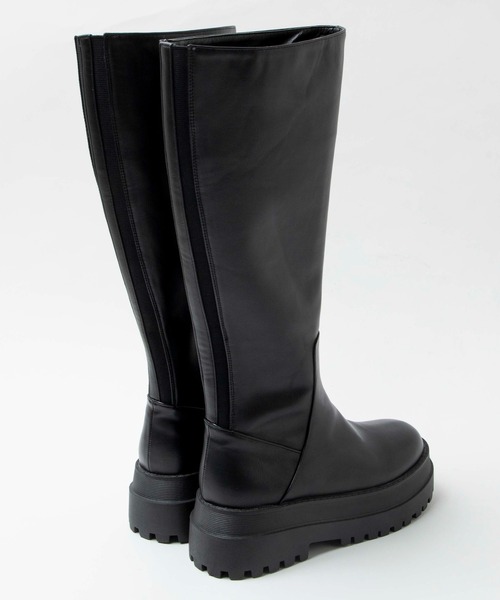 WEGO（ウィゴー）の「★WEGO/ボリュームロングブーツ（ブーツ・レディース・ブラック・MEDIUM/LARGE）」の6枚目の写真