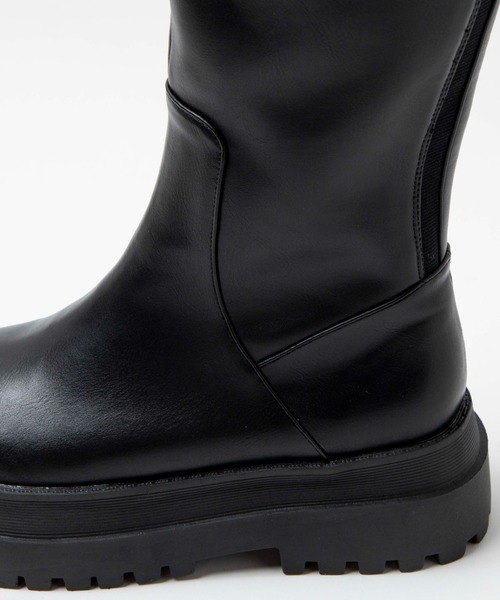 WEGO（ウィゴー）の「★WEGO/ボリュームロングブーツ（ブーツ・レディース・ブラック・MEDIUM/LARGE）」の10枚目の写真